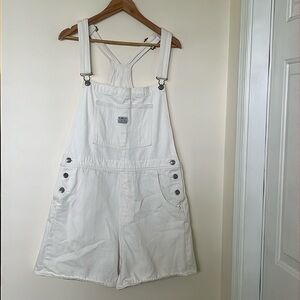 White Levi's Vintage Shortalls